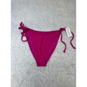 PacSun Swim Eco Hot Pink Zebra Side Tie Bikini Bottoms XL New